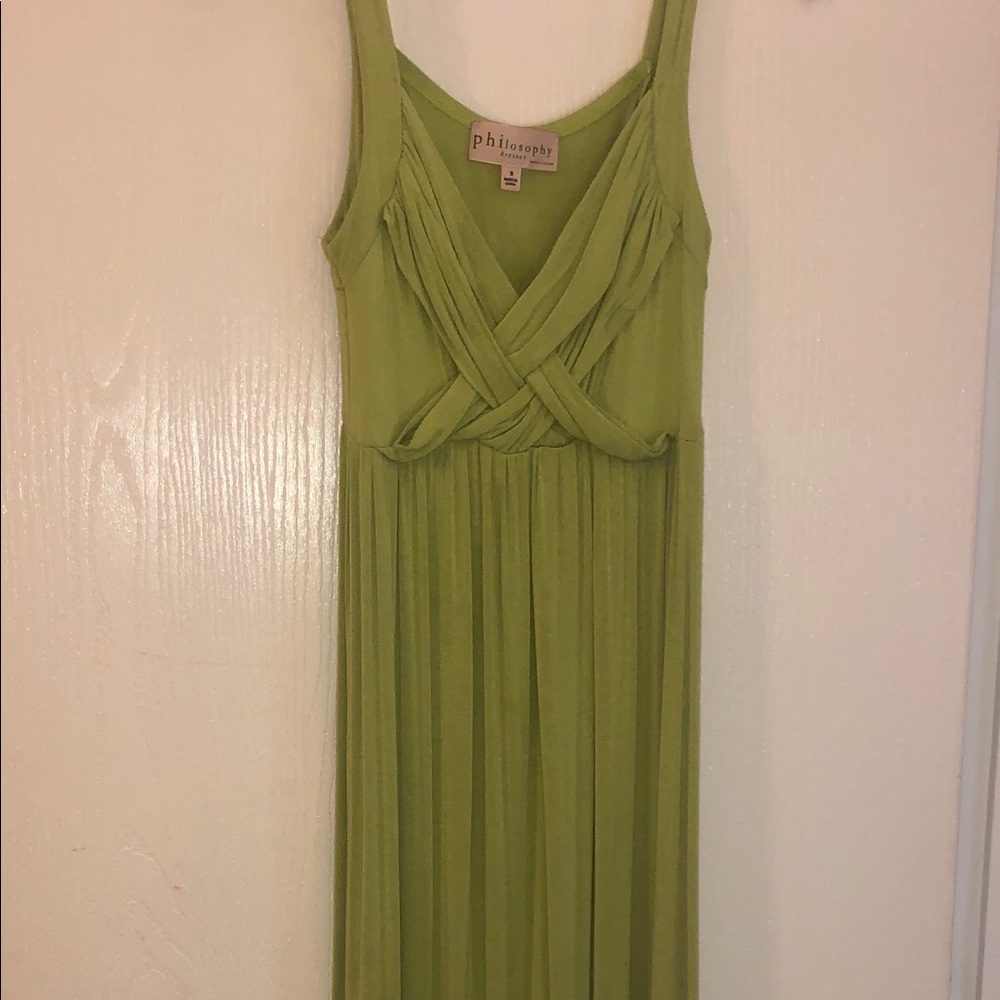 Green maxi dress